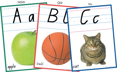 Alphabet Cards A4 Qld Beginners Script 9781877062155