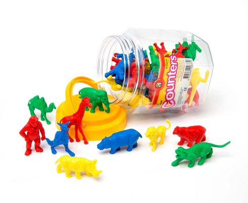 Counters Wild Animal Jar Of 40 9314289026370