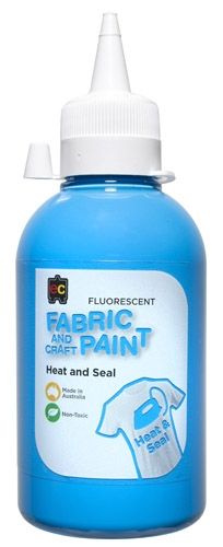 Fabric and Craft Paint 250ml Fluorescent Blue 9314289029593