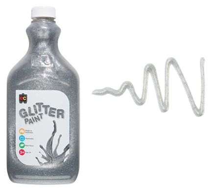 Glitter Paint 2ltr Silver 9314289012823