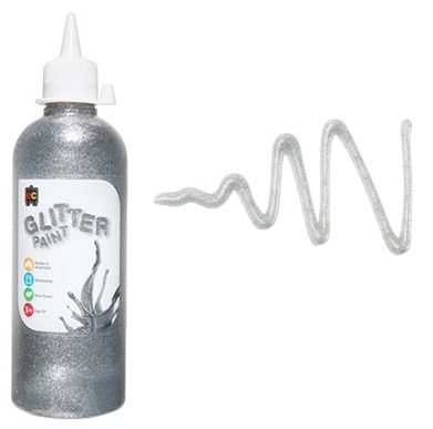 Glitter Paint 500ml Silver 9314289004705