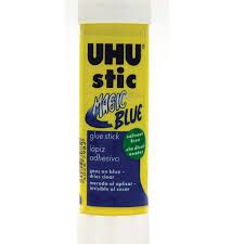 Glue Stick 40g Uhu Magic *Goes on Blue Dries Clear* Acid Free 40267982