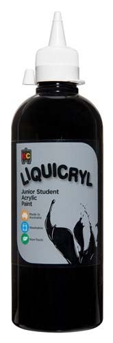 Liquicryl Paint 500ml Black 9314289000455