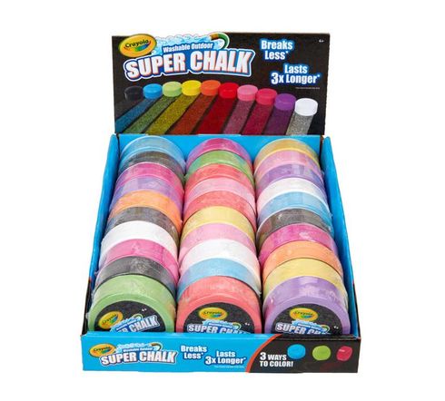 Crayola Super Chalk Pucks (Per Stick) Durable Outdoor Sidewalk Chalk