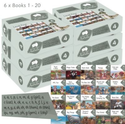 Decodable Readers - Main Fiction Level 4 - Guided Reading Set - 6 X 20 Titles