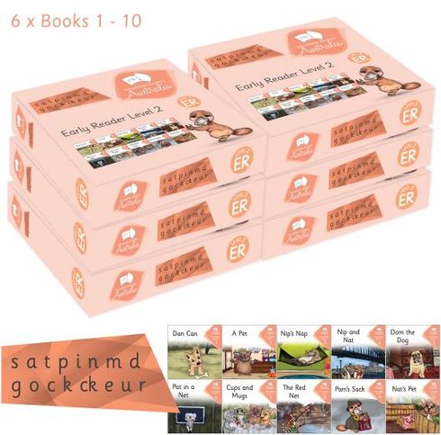 Decodable Readers - Early Readers Level 2 - Guided Reading Set - 6 X 10 Titles 