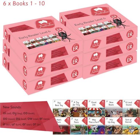 Decodable Readers - Early Readers Level 6 - Guided Reading Set - 6 X 10 Titles 