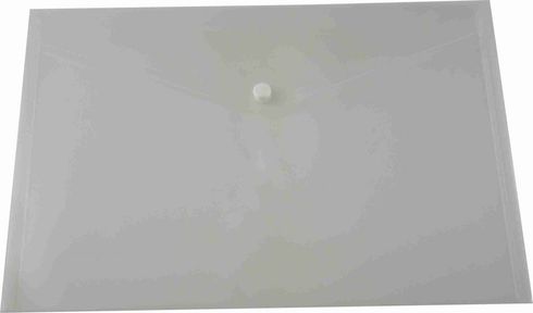 Document Wallet Plastic A3 Clear Osmer Button Closure 9313023361135