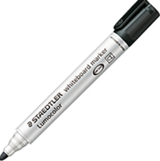 Whiteboard Marker Bullet Black *Each* Staedtler Lumocolor 351 2.0mm 