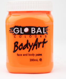 FACE PAINT 200ML ORANGE GLOBAL BODY ART