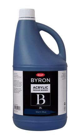 PAINT JASART BYRON ACRYLIC 2 LITRE WARM BLUE seondary school senior art medium bodied