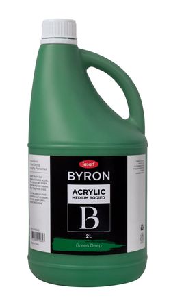 PAINT JASART BYRON ACRYLIC 2 LITRE GREEN DEEP secondary school senior medium bodied