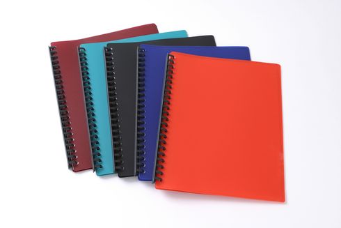 Display Book - A4 Refillable A4 20 Pocket Tudor Assorted Colour Matt Covers  9310029328100