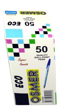 Pen Ballpoint Pk 50 Medium Blue Osmer 9313023502002