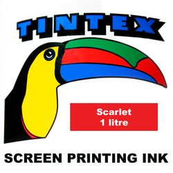 Screen Printing Ink 1L Scarlet Tintex (Scarlet, 1 Litre) 9316960602156