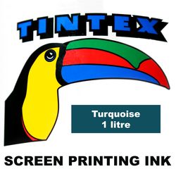 Screen Printing Ink 1L Turquoise Tintex (Turquoise, 1 Litre) 9316960602392