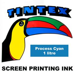 Screen Printing Ink 1L Process Cyan Tintex (Cyan, 1 Litre) 9316960602613