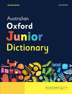 Print ShareAustralian Junior Oxford Dictionary