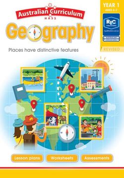 AUSTRALIAN CURRICULUM GEOGRAPHY YEAR 1