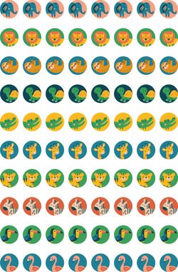 Zoo - Dynamic Dots Stickers (Pack of 800)