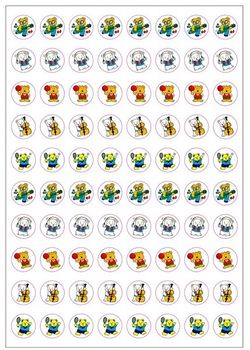 Stickers Dynamic Glitz - Teddy - Pk 800 DG595