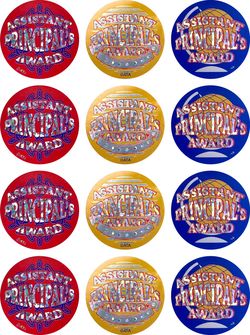 Assistant Principal's Award (40mm) - Foil Glitz Stickers