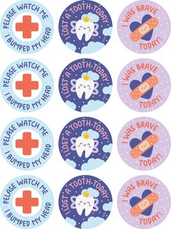 Injury - Medical Stickers (Pack of 48)