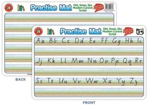 Dirt, Grass, Sky Modern Cursive Practise Mat  9314289002718