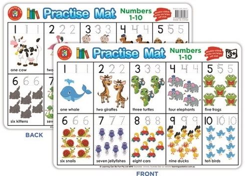 Practise Mat - Numbers 1-10 9314289030933