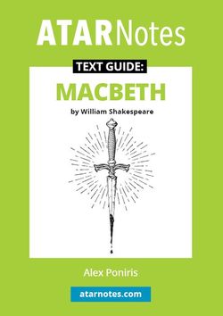 ATAR Notes Text Guide: Macbeth by William Shakespeare