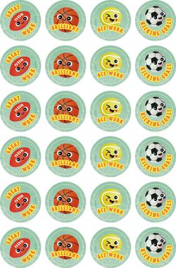 STICKERS - SPORTS BALLS 