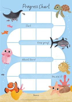 Marine Milestones (Sea Creatures) - Progress Charts