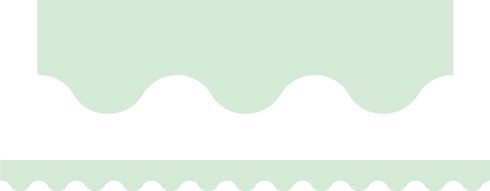 Pastel Green - Scalloped Border (Pack of 12)