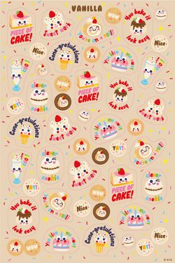 MERIT STICKERS - SCENTSATIONS SCRATCH & SNIFF - VANILLA 