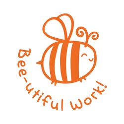 Bee-utiful Work - Playful Puns Merit Stamp