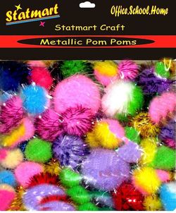 Metallic Pom Poms (25 Piece) 9322675045379