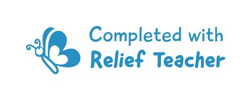 Completed with Relief Teacher - Teacher's Stamp