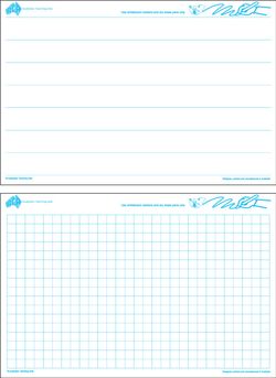 Magnetic Teacher Sheets - Ruled and 2cm Graph (Pack of 2)