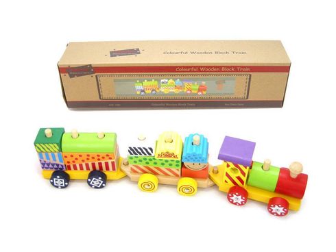 Colourful Wooden Block Train WT177