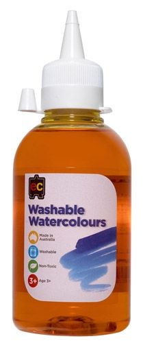 Washable Watercolour Paint 250ml Yellow 9314289027384