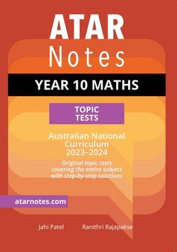 ATAR Notes Year 10 Maths Topic Tests (2023-2024)