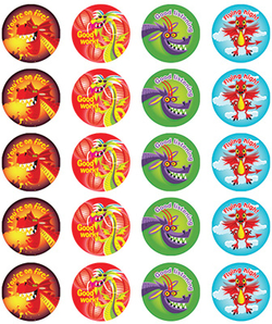 Stickers - Dragons - Pk 100  9321862006728