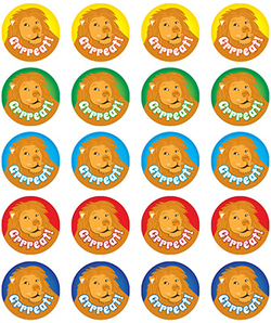 Stickers - Lion-Grrreat! - Pk 100  9321862005813