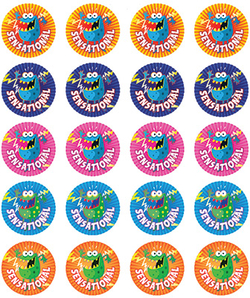 Stickers - Monster-Sensational - Pk 100  9321862005806