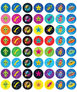 Stickers - Space Mini - Pk 280  RIC9266