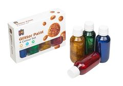 Rainbow Glitter Paint  - Set of 4 x 100ml 9314289011246