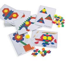 Pattern Block Picture Cards 20pcs 9314289021597