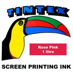 Screen Printing Ink 1L Rose Pink Tintex (Rose Pink, 1 Litre) 9316960602262