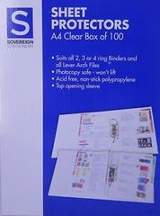 Sheet Protectors Sovereign A4 Bx100 9319519430507